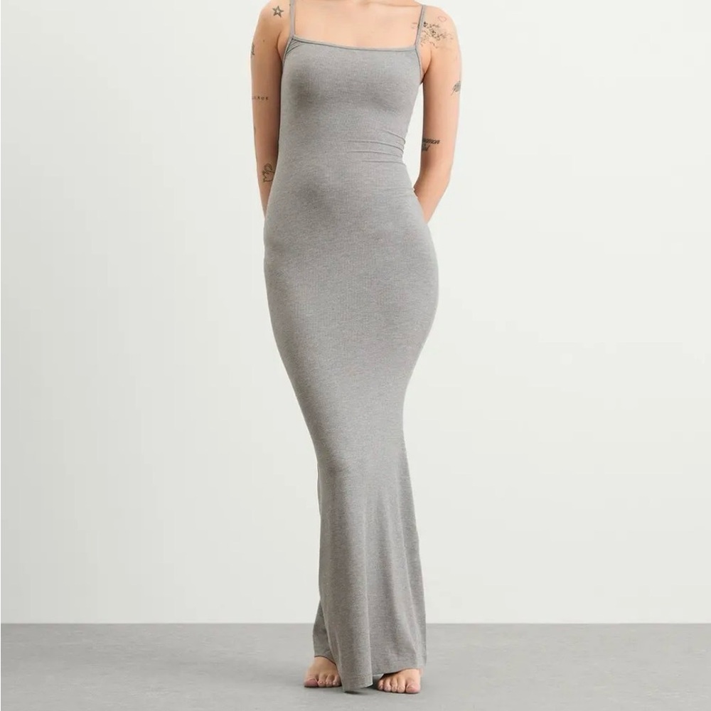 SKIMS Gray Maxi Dress